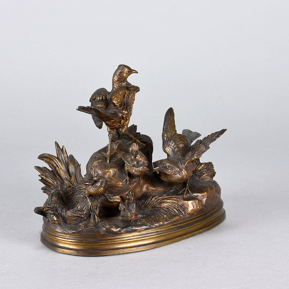 Moigniez Bronze - Bronze Bird Family - Hickmet Fine Arts 