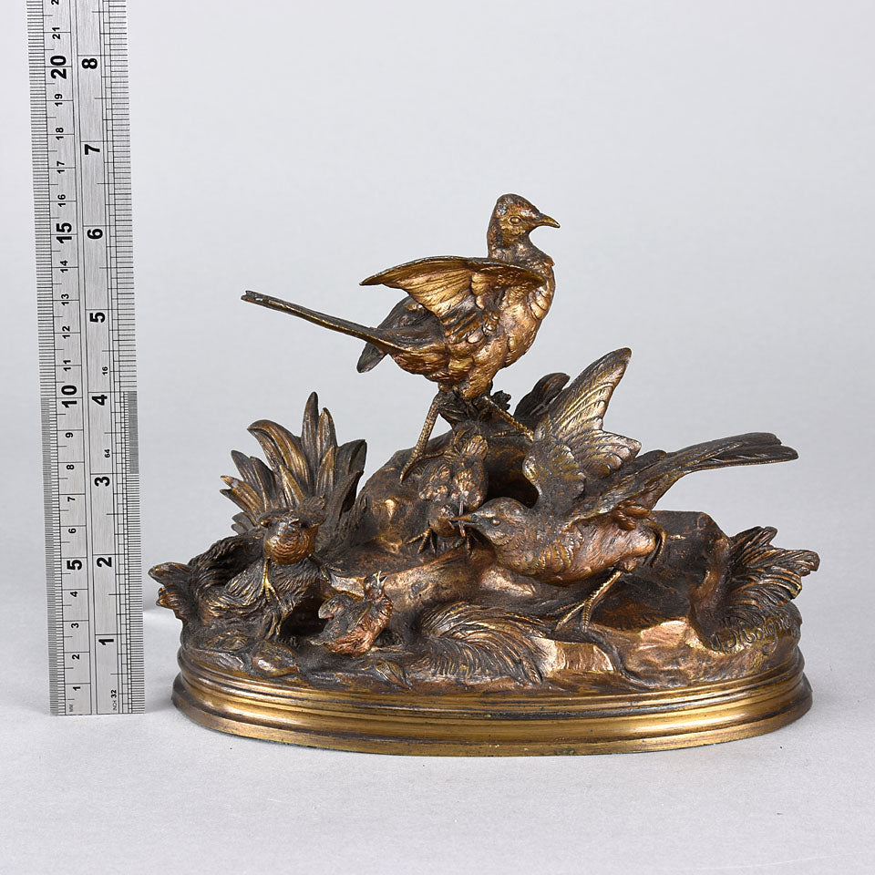 Moigniez Bronze - Bronze Bird Family - Hickmet Fine Arts 