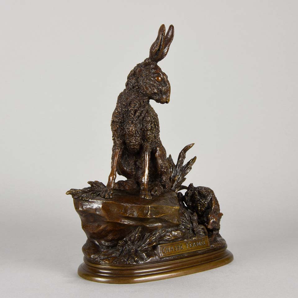 Moigniez Hares Animalier Bronze 