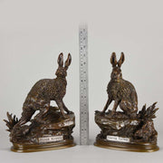 Moigniez Hares Animalier Bronze 
