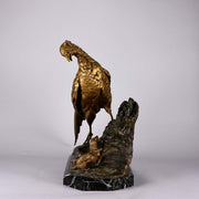 Moigniez Pheasant & Weasel - Animalier Bronze - Hickmet Fine Arts