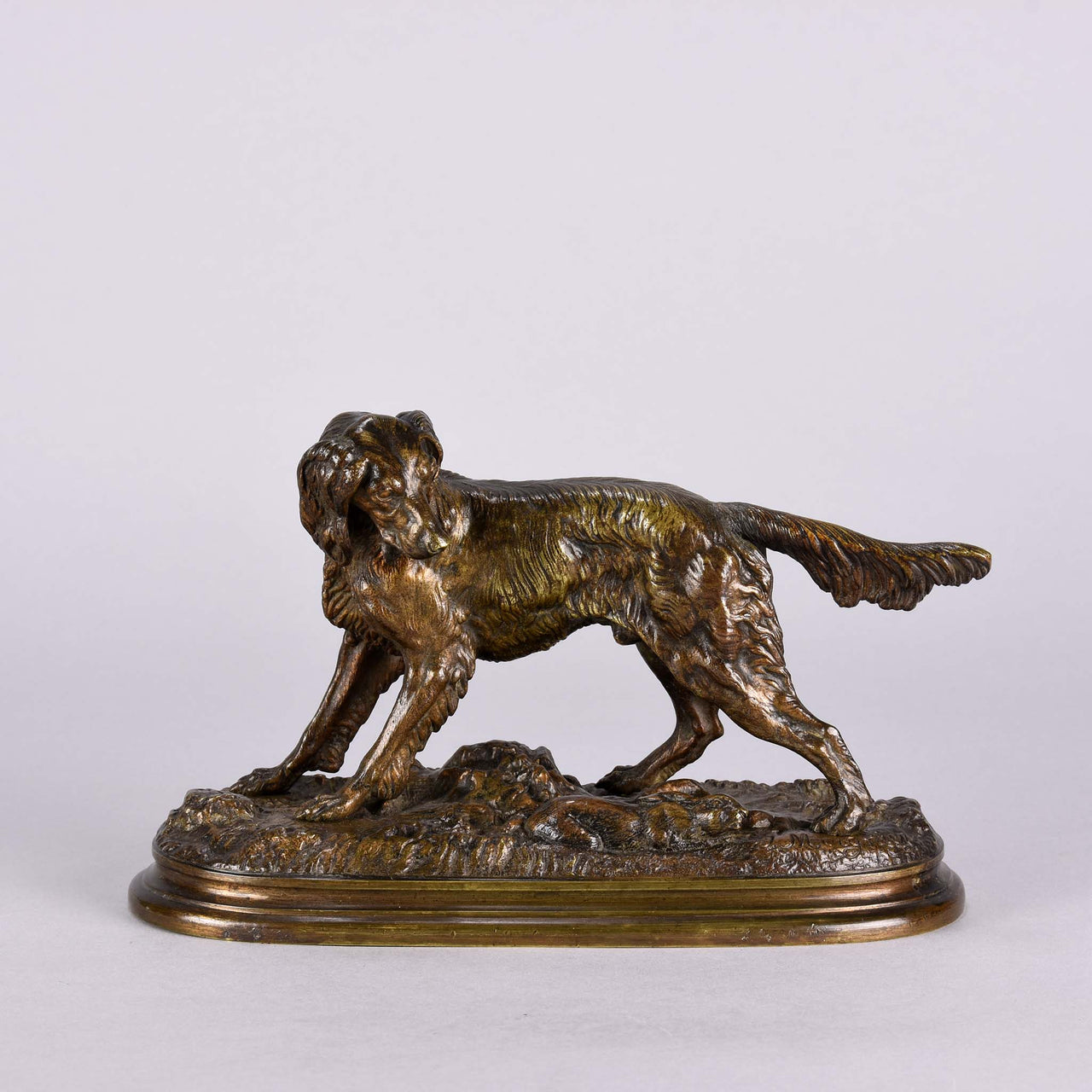 Setter & Rabbit  - Jules Moigniez Bronze - Hickmet Fine Arts