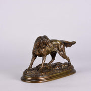 Setter & Rabbit  - Jules Moigniez Bronze - Hickmet Fine Arts