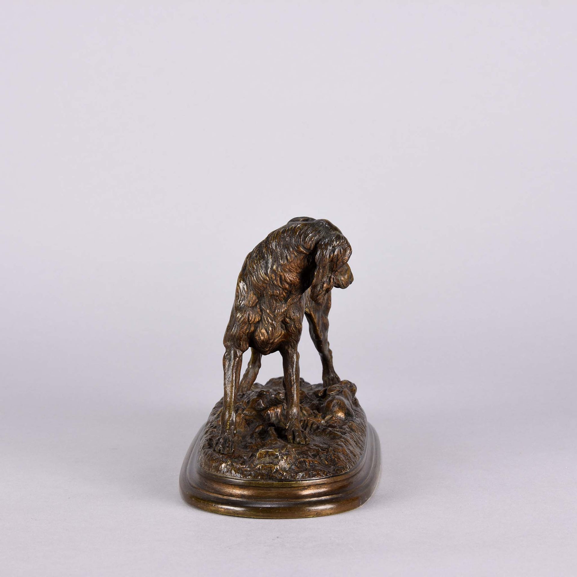 Setter & Rabbit  - Jules Moigniez Bronze - Hickmet Fine Arts