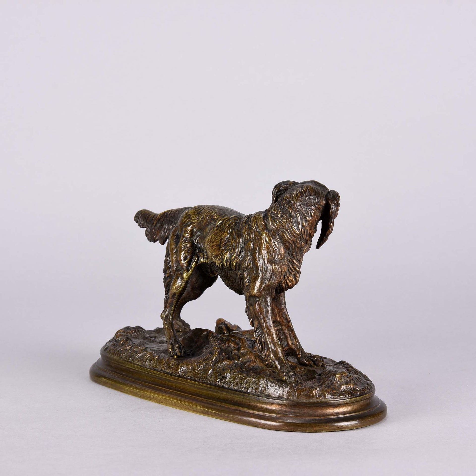 Setter & Rabbit  - Jules Moigniez Bronze - Hickmet Fine Arts