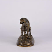 Setter & Rabbit  - Jules Moigniez Bronze - Hickmet Fine Arts