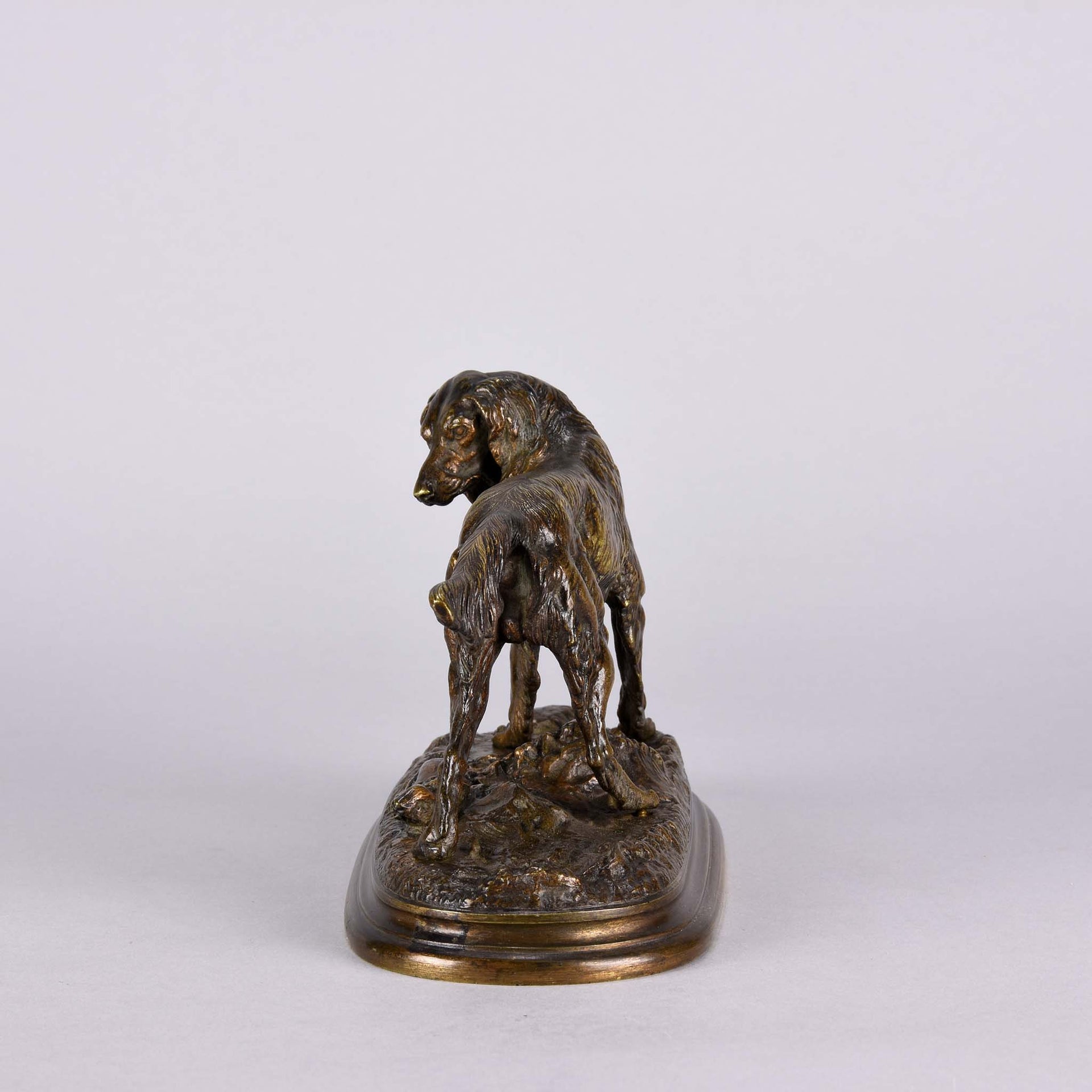 Setter & Rabbit  - Jules Moigniez Bronze - Hickmet Fine Arts