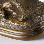 Setter & Rabbit  - Jules Moigniez Bronze - Hickmet Fine Arts