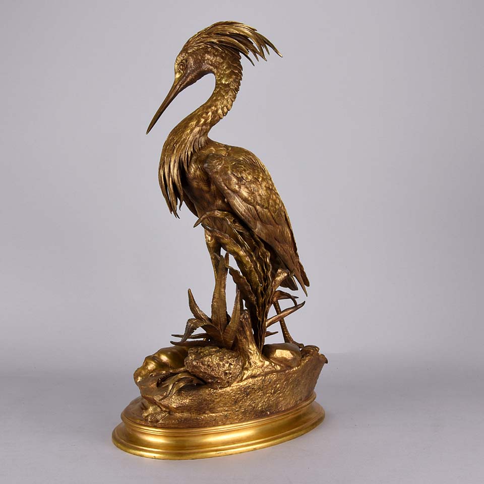 Animalier Bronze Moigniez Heron 