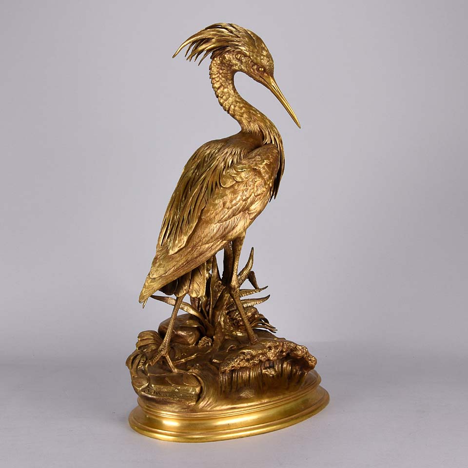 Animalier Bronze Moigniez Heron 