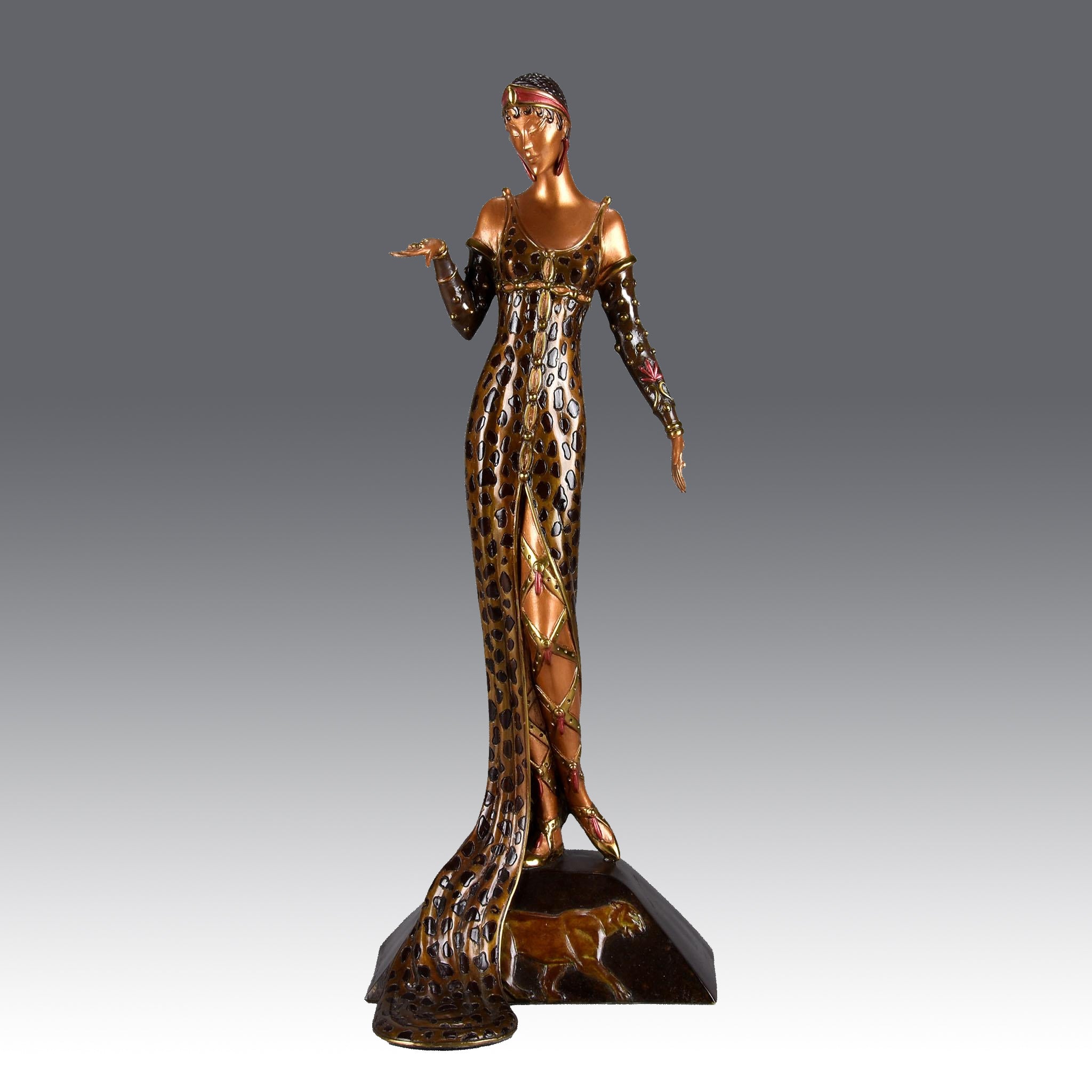 Erté Bronze Sculpture Julietta - Art Deco Bronze Lady - Hickmet