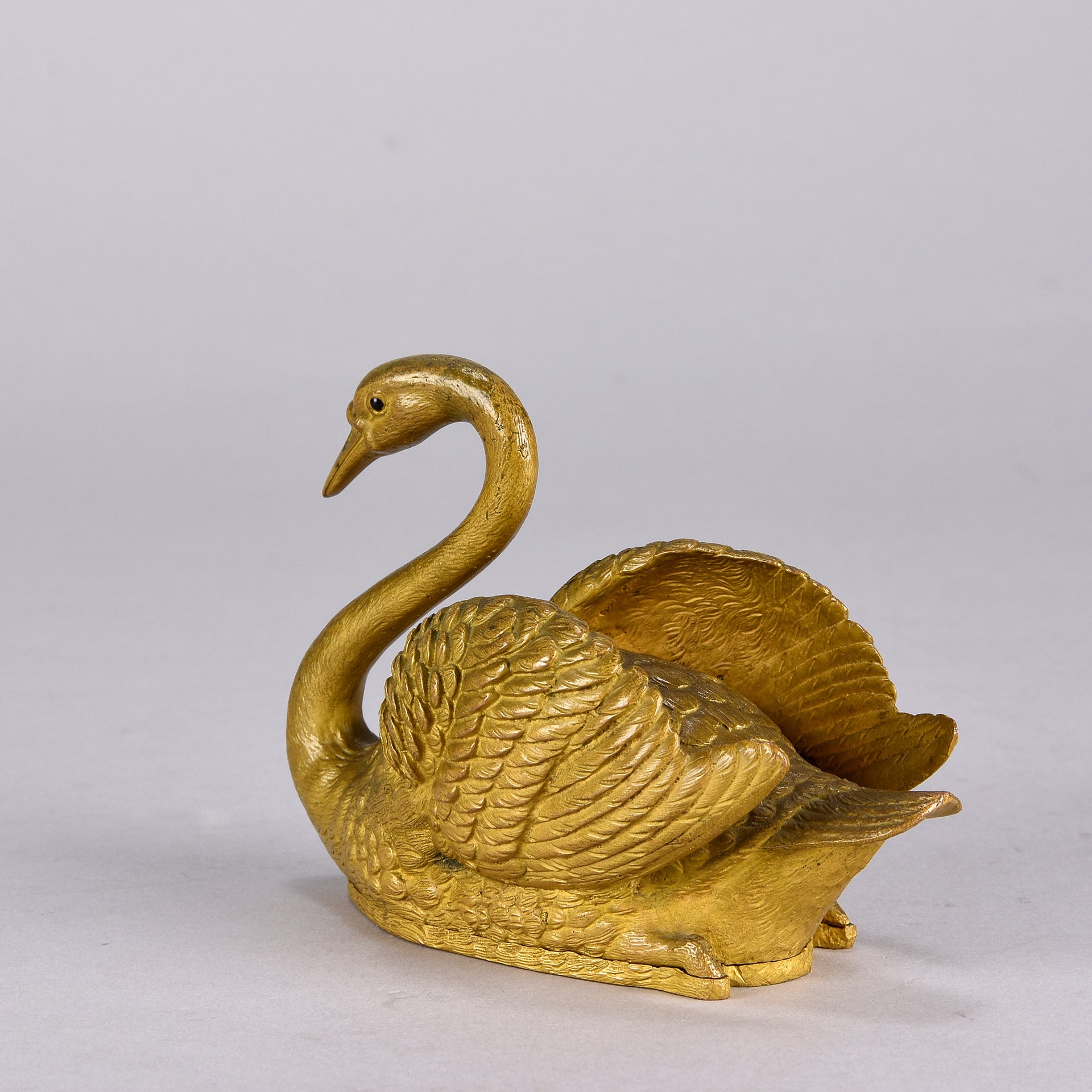 Anton Klein Bronze Swan - Hickmet Fine Arts 