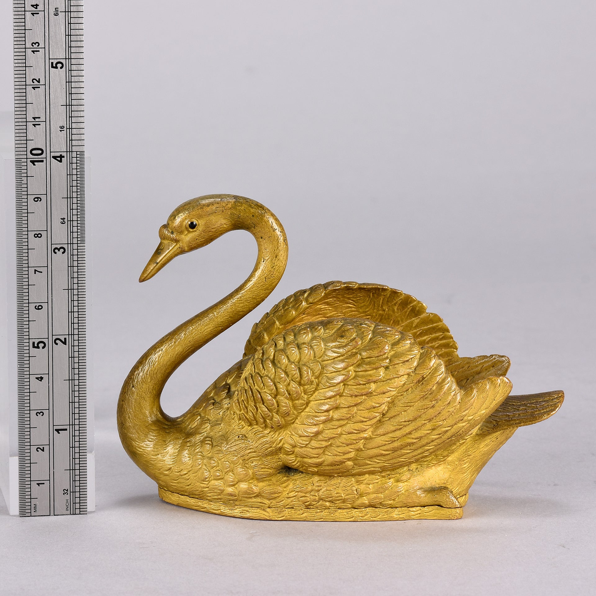 Anton Klein Bronze Swan - Hickmet Fine Arts 