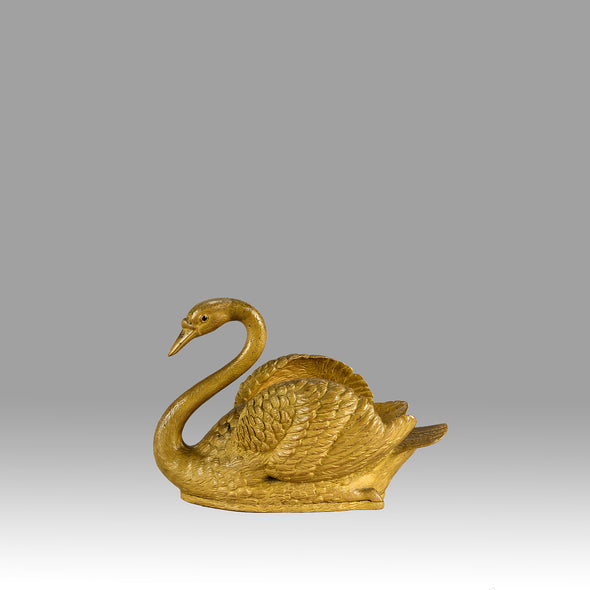 Anton Klein Bronze Swan - Hickmet Fine Arts 