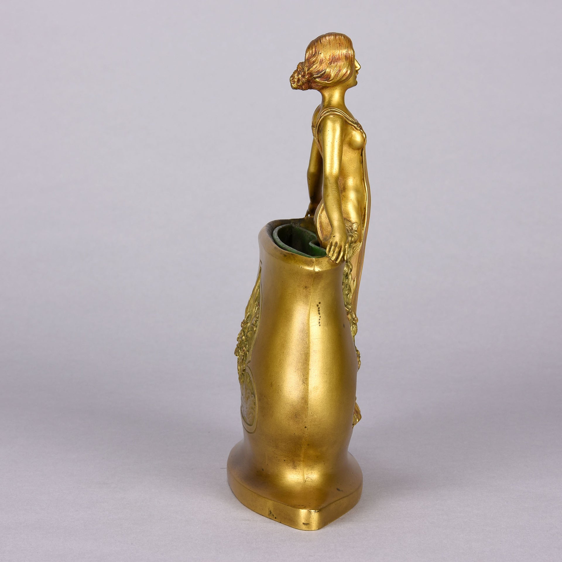 Charles Korschann Bronze - Art Nouveau Vase - Hickmet Fine Arts