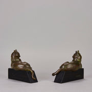 Riche bronze cats - Art Deco sculptures for sale - Dec0 Bronze - Hickmet Fine Arts