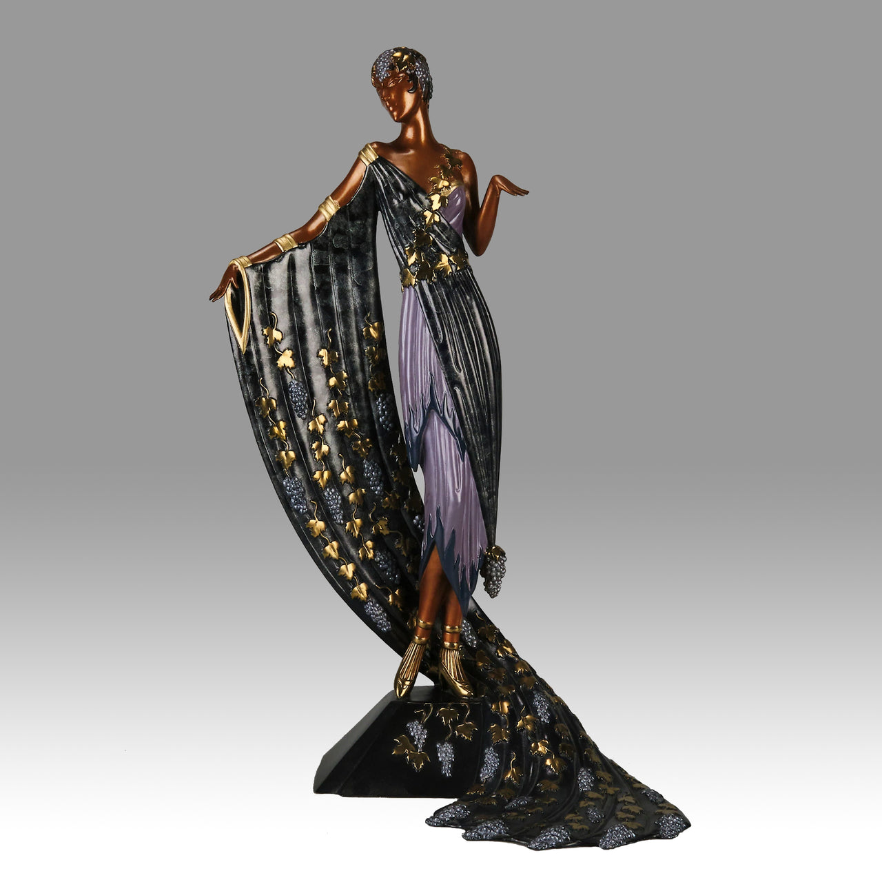 Erte L'Amour du Vin Bronze Sculpture