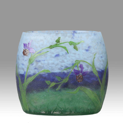 "Floral Lake Landscape Vase" by Daum Frères