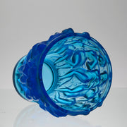 Bacchantes Vase by Lalique Glass an impressive limited edition royal blue glass vase decorated with naked dancing bacchantes in various poses and pairings