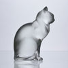 Char Assis Lalique Cat by Marc Lalique A charming frosted glass figure of a cat seated in a demure pose