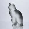 Char Assis Lalique Cat by Marc Lalique A charming frosted glass figure of a cat seated in a demure pose