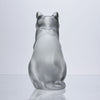 Char Assis Lalique Cat by Marc Lalique A charming frosted glass figure of a cat seated in a demure pose