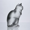 Char Assis Lalique Cat by Marc Lalique A charming frosted glass figure of a cat seated in a demure pose