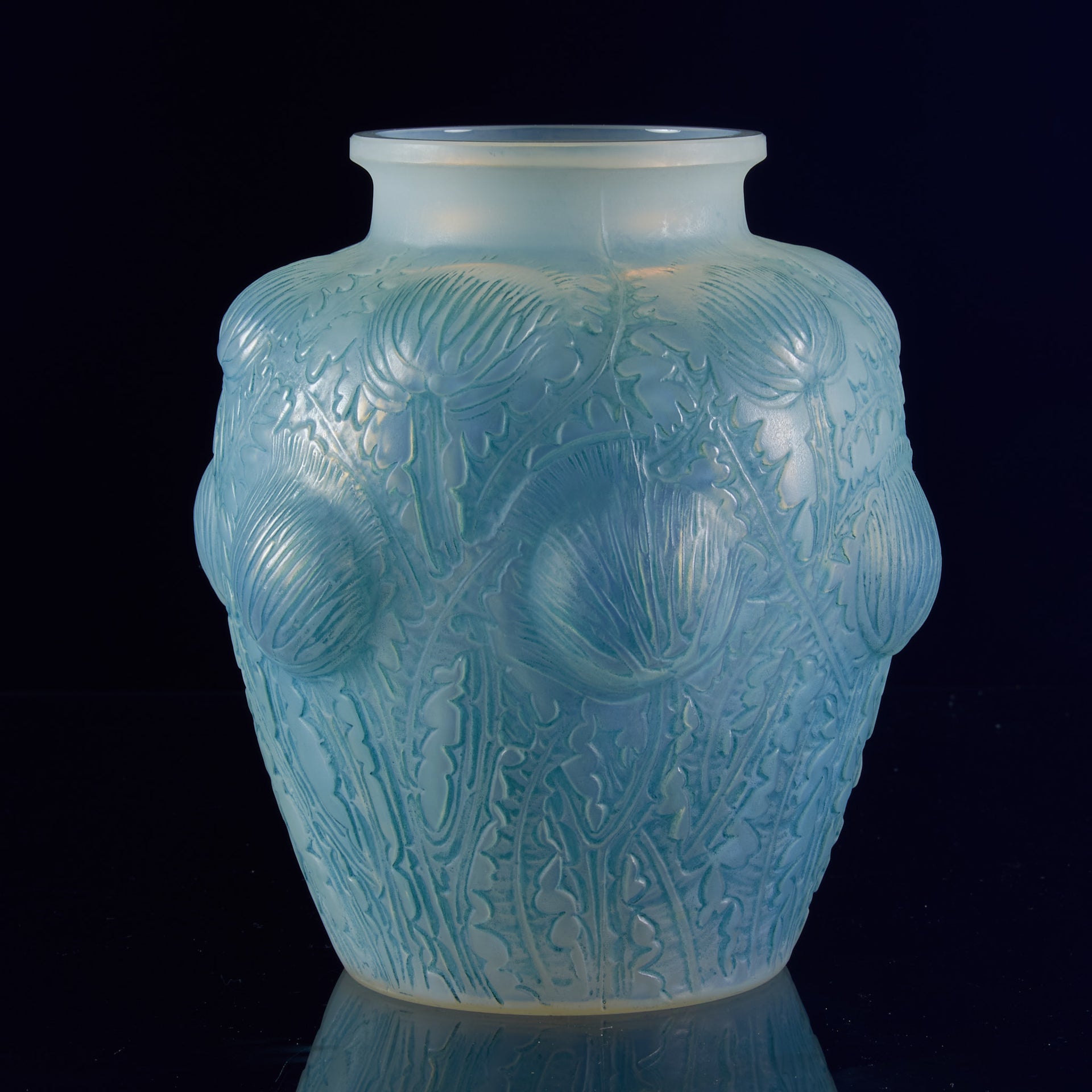 Art Deco Glass - Lalique Vase - Domrémy - Lalique for sale - Lalique Glass for sale - Rene Lalique Glass - Hickmet Fine Arts
