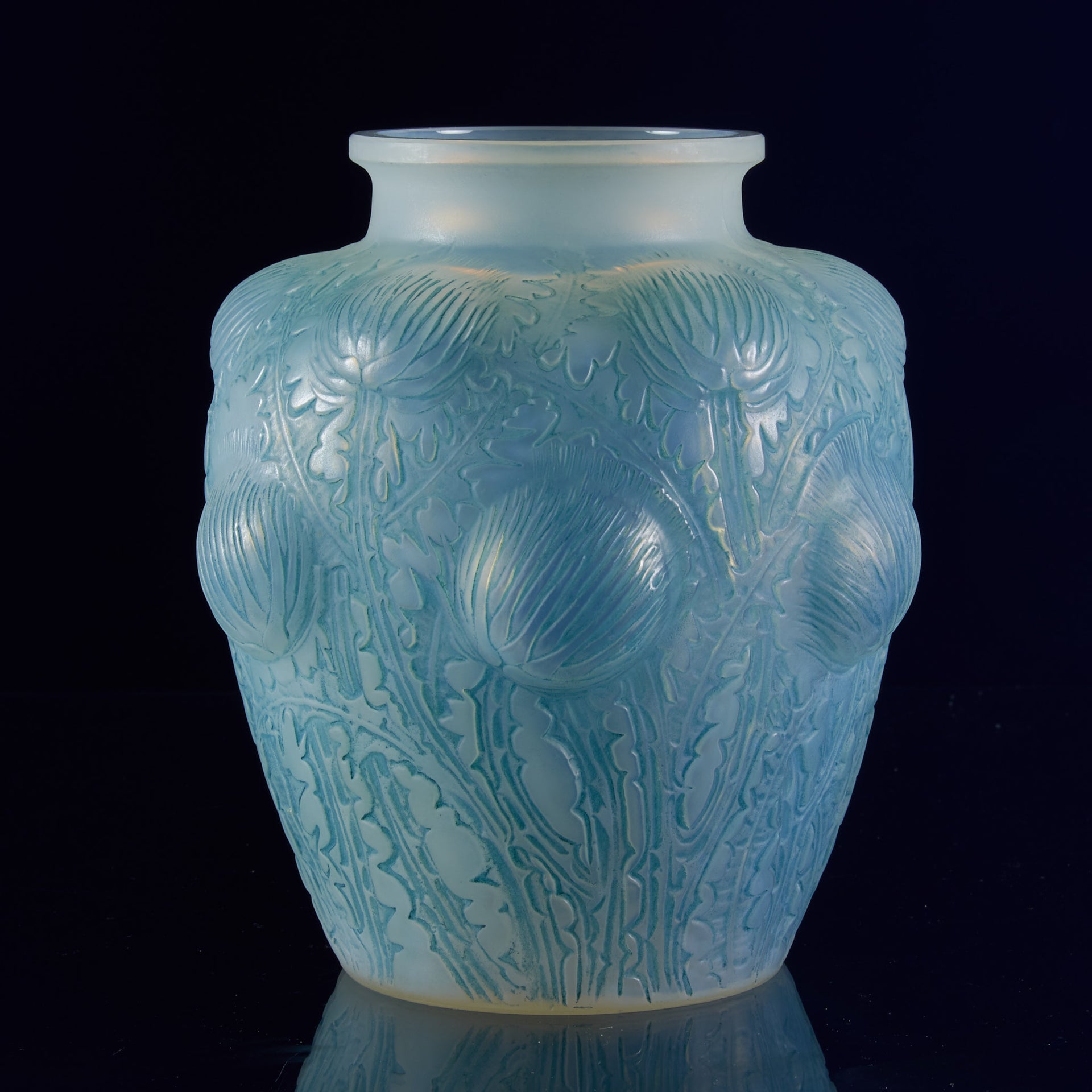 Art Deco Glass - Lalique Vase - Domrémy - Lalique for sale - Lalique Glass for sale - Rene Lalique Glass - Hickmet Fine Arts
