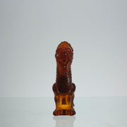 Oriental Dragon by Marie-Claude Lalique A striking mid 20th Century glass study of an Oriental dragon of undulating form with very fine hand chased surface detail and dramatic orange colour