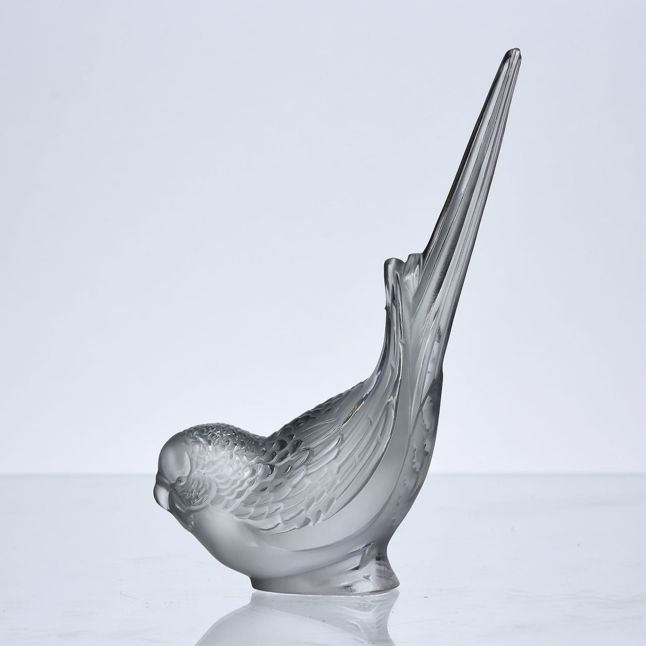 Lalique Glass - Lalique Parakeet - Hickmet Fine Arts