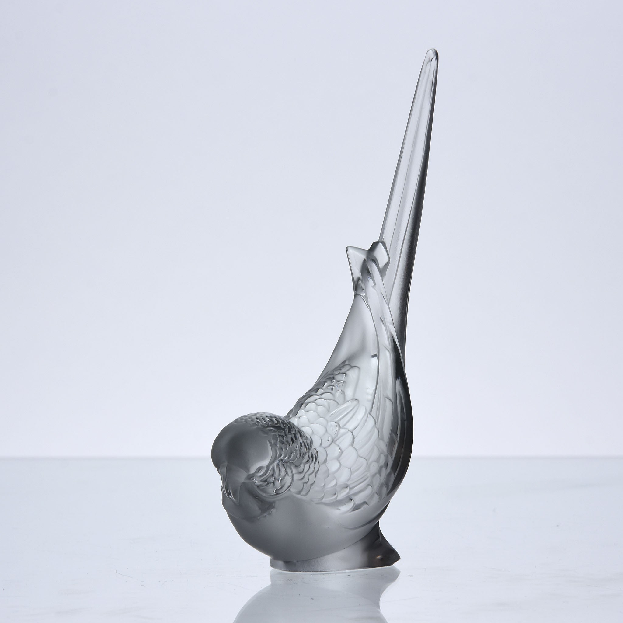 Lalique Glass - Lalique Parakeet - Hickmet Fine Arts