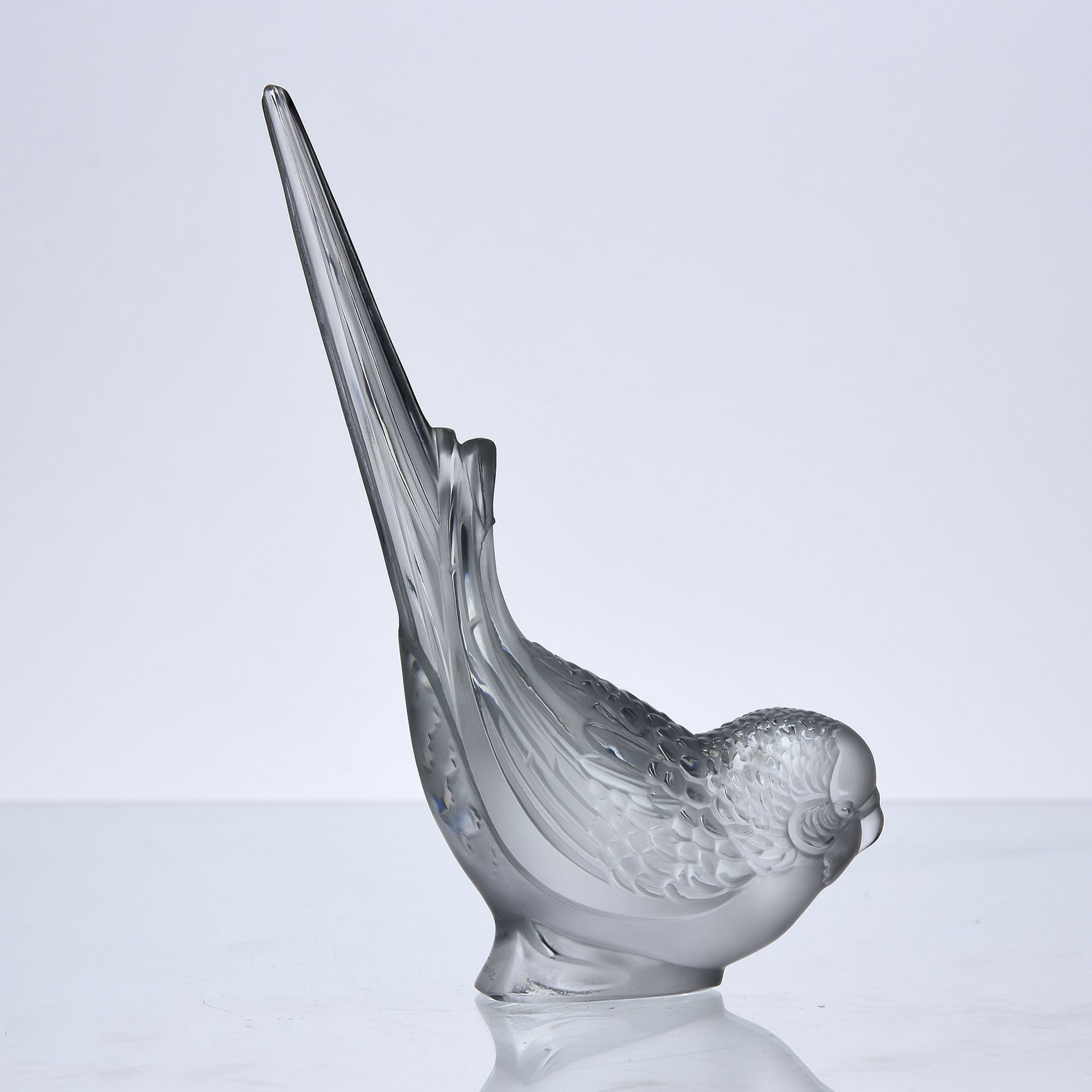 Lalique Glass - Lalique Parakeet - Hickmet Fine Arts