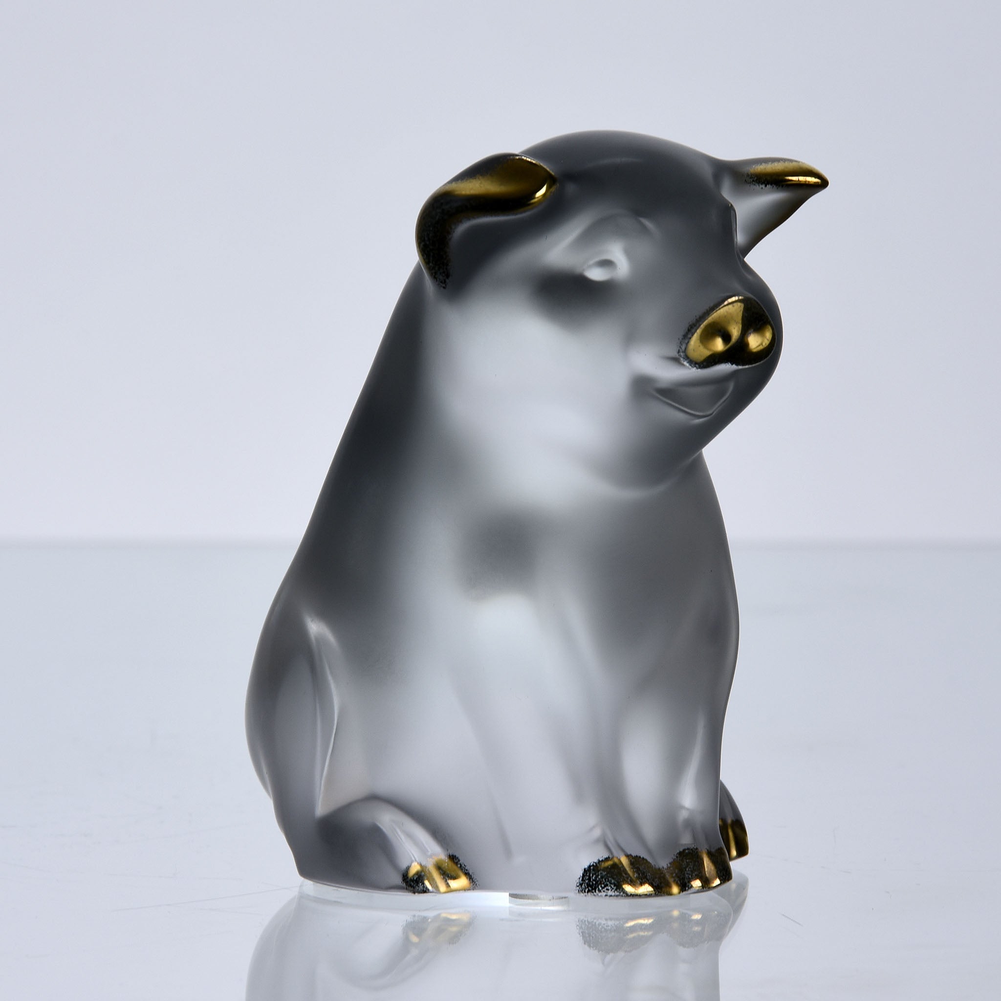 LALIQUE クリスタルガラス 猪置物 Lalique Pig - Lalique Glass - Rene Lalique Glass - Hickmet Fine