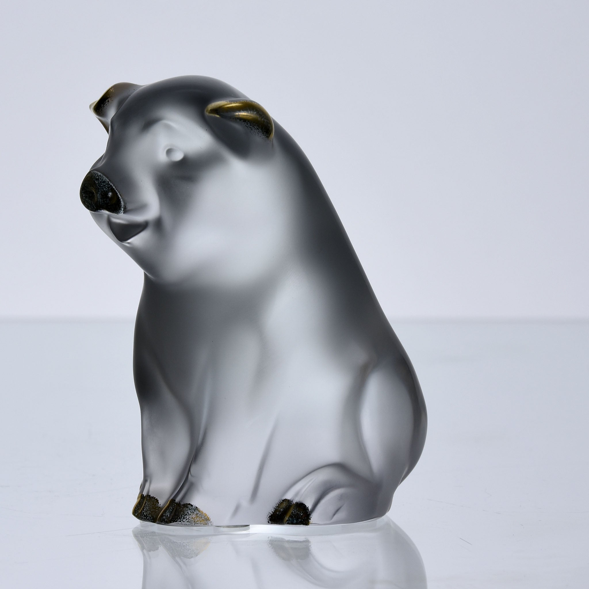 LALIQUE クリスタルガラス 猪置物 Lalique Pig - Lalique Glass - Rene Lalique Glass - Hickmet Fine
