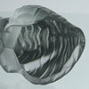 Tigre Assis - A Lalique frosted glass and clear glass figure of a seated tiger with polished stripes