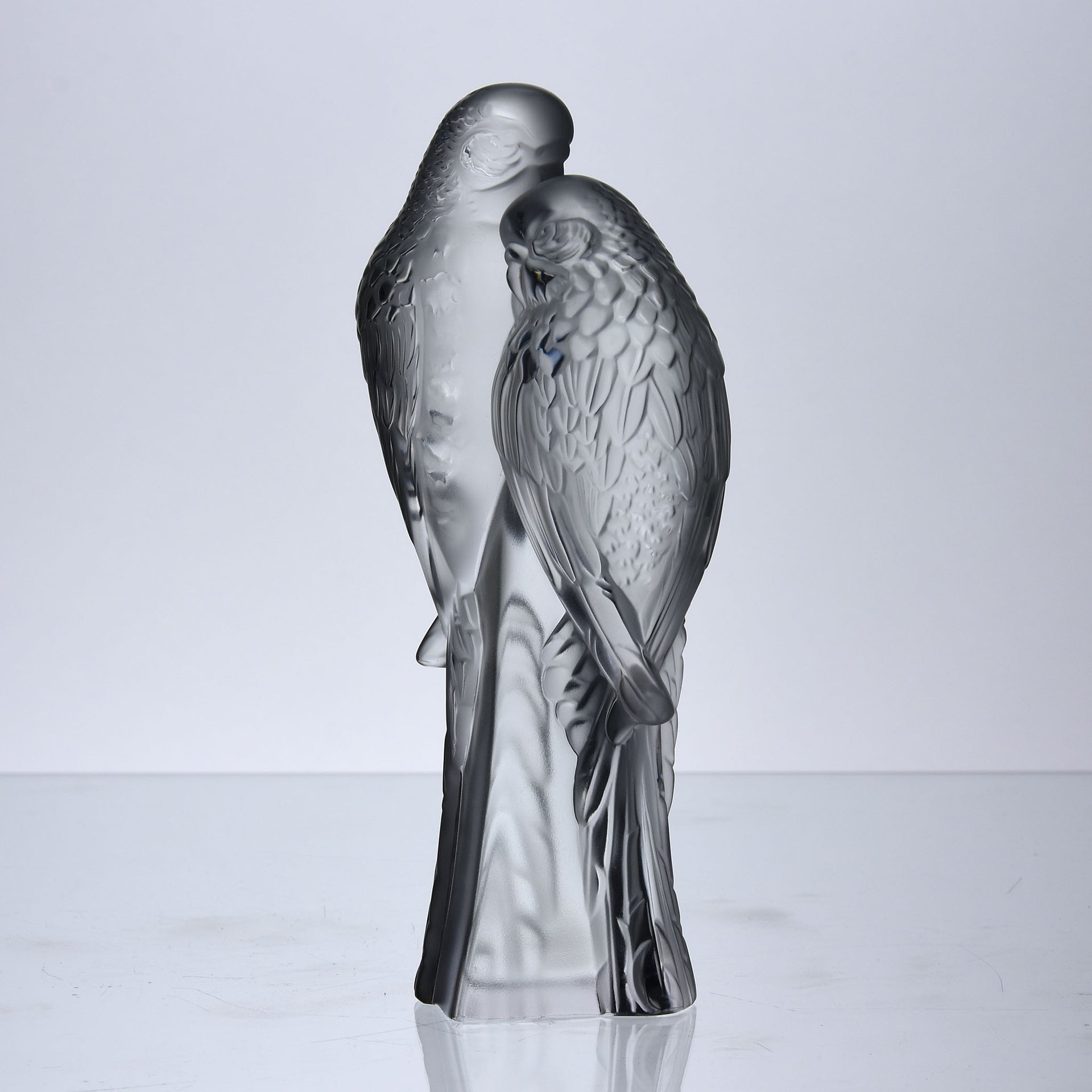 Lalique Lovebirds - Two Parakeets - Hickmet Fine Arts