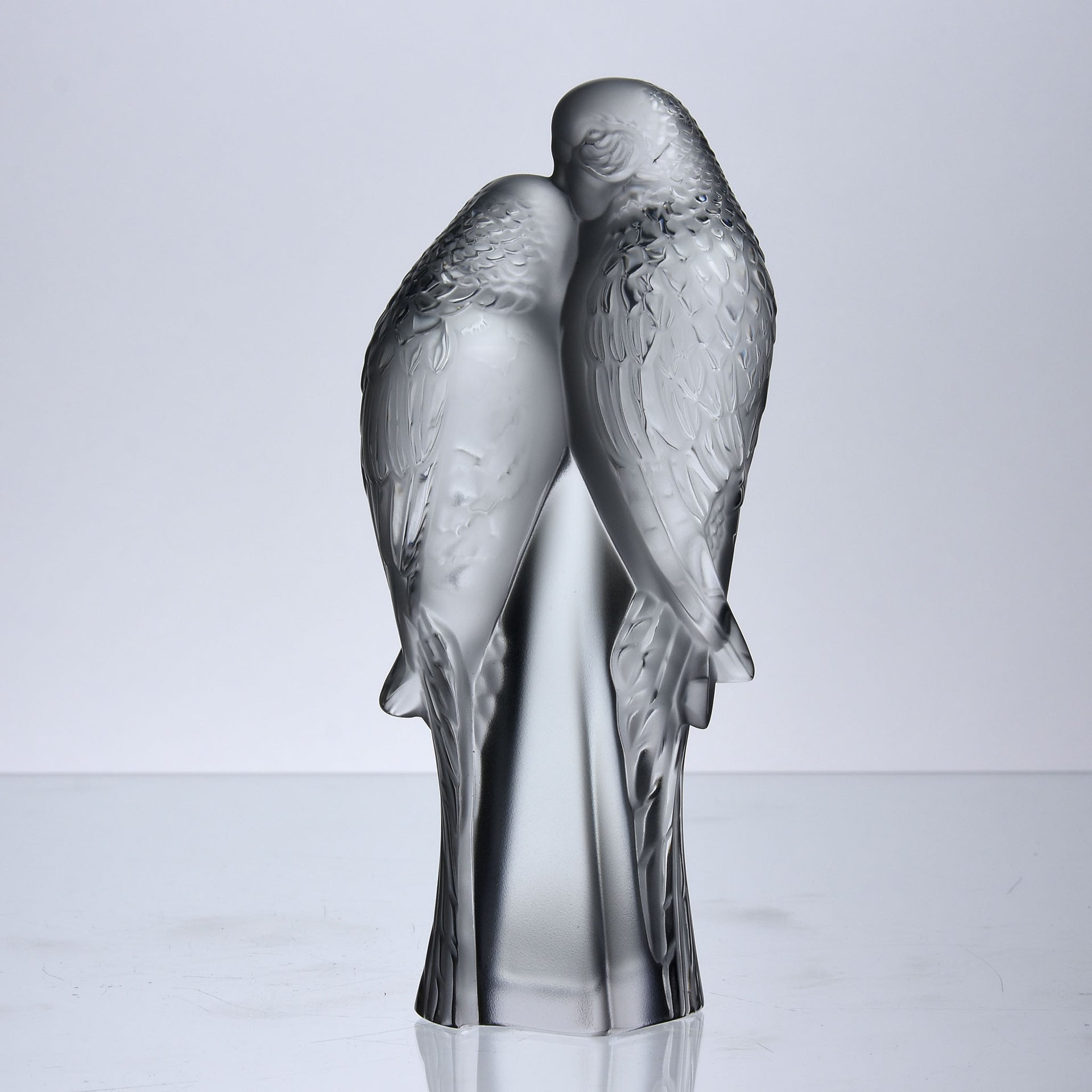 Lalique Lovebirds - Two Parakeets - Hickmet Fine Arts