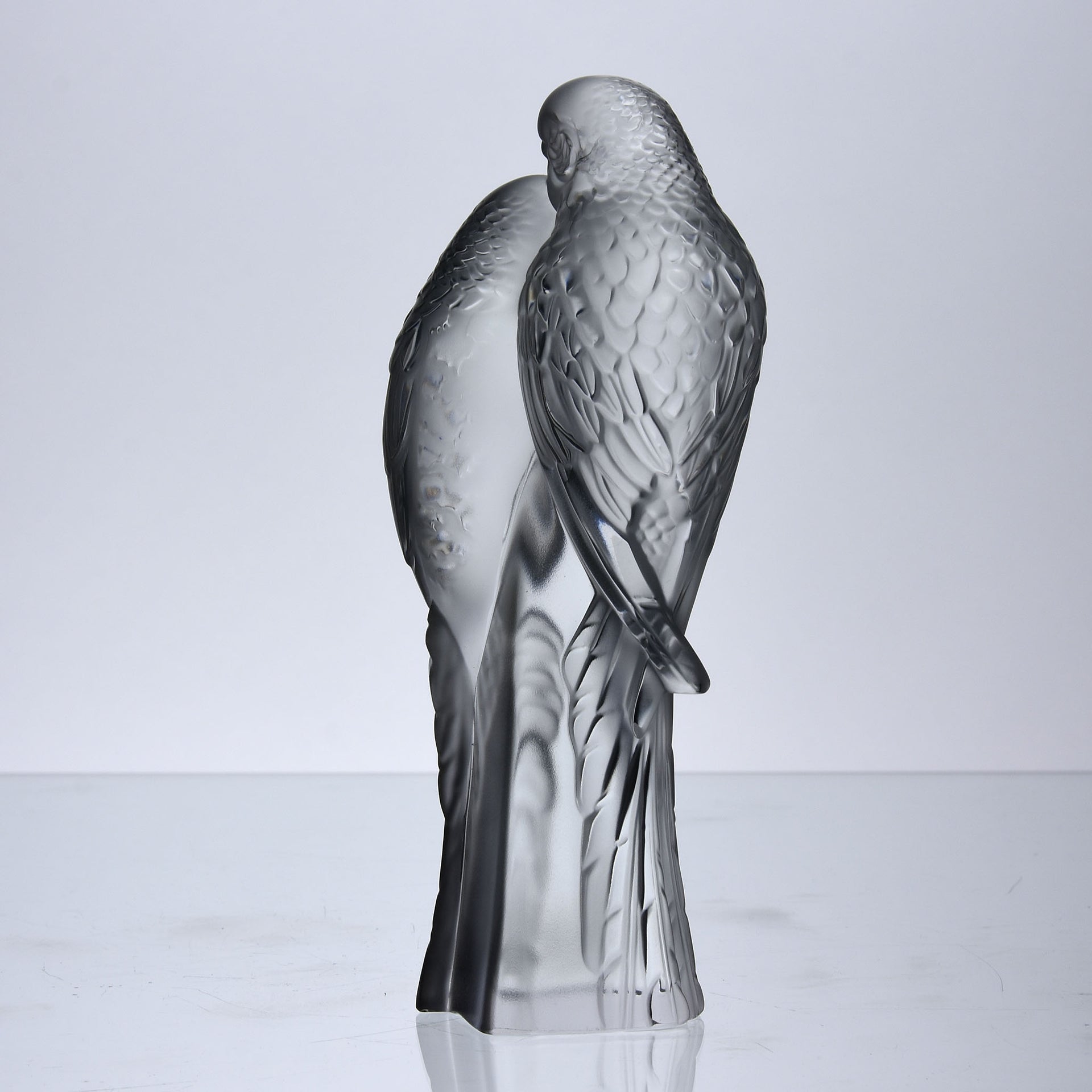 Lalique Lovebirds - Two Parakeets - Hickmet Fine Arts