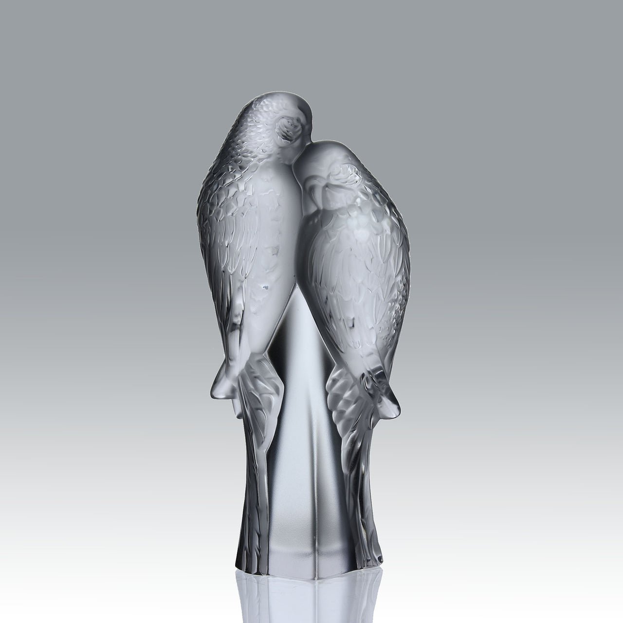 Lalique Lovebirds - Two Parakeets - Hickmet Fine Arts
