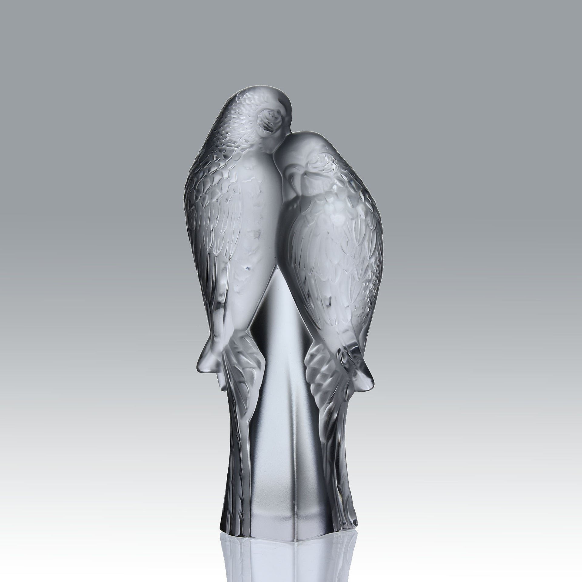 Lalique Lovebirds - Two Parakeets - Hickmet Fine Arts