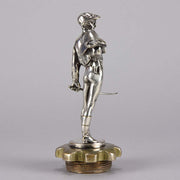 Car Mascot Lalouette Jockey Silvered Bronze 
