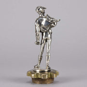 Car Mascot Lalouette Jockey Silvered Bronze 