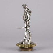 Car Mascot Lalouette Jockey Silvered Bronze 