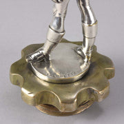Car Mascot Lalouette Jockey Silvered Bronze 