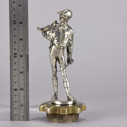 Car Mascot Lalouette Jockey Silvered Bronze 