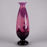 Le Verre Francais Vase Décor Dahlia