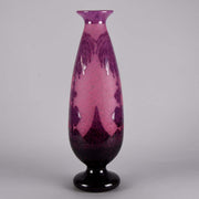 Le Verre Francais Vase Décor Dahlia