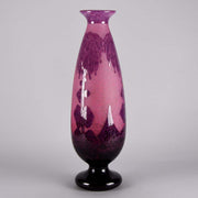 Le Verre Francais Vase Décor Dahlia