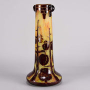 Le Verre Francais Vase Décor Marrons